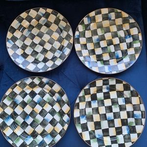 MacKenzie-Childs country check dinner plates